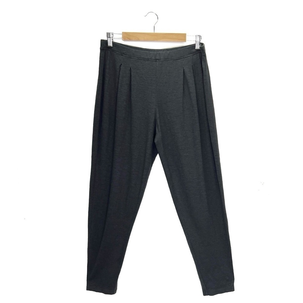 Eileen Fisher Pleated Harem Pants Charcoal Gray Size Medium Hemp Cotton New NWT